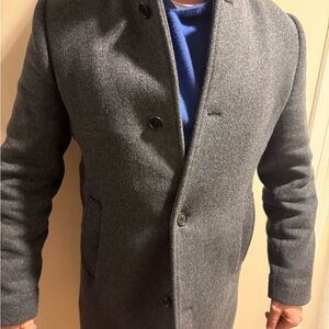 Club Monaco LOUKAS Men's Gray Wool Coat SIZE 42